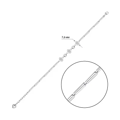 Срібний браслет з фіанітами  (арт. 7509/4071)