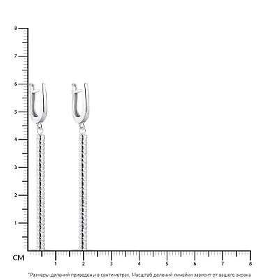 Серебряные сережки-подвески (арт. 7502/4258)
