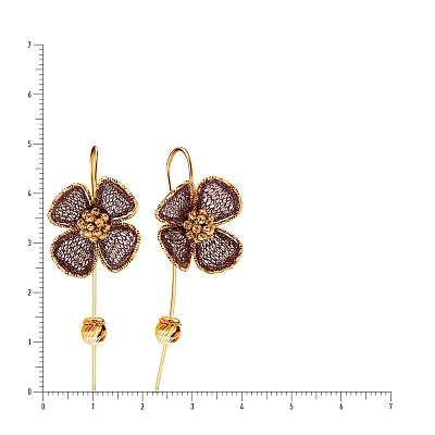 Золоті сережки Francelli «Квіти» (арт. 105685жкр)