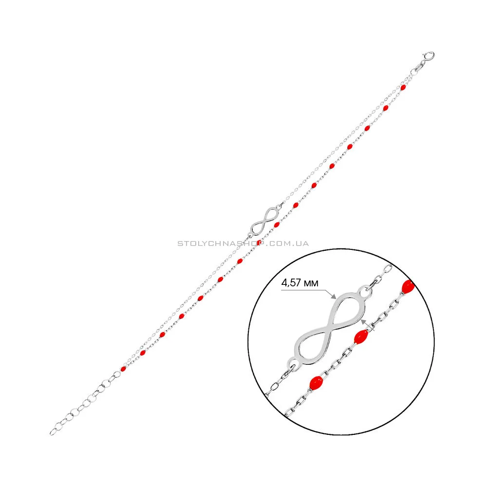 Браслет «Нескінченність» з золота з емаллю (арт. 324884бек) - 2 - цена