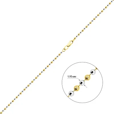 Ланцюжок з золота з родіюванням плетіння Гольф (арт. ц3019506жр)