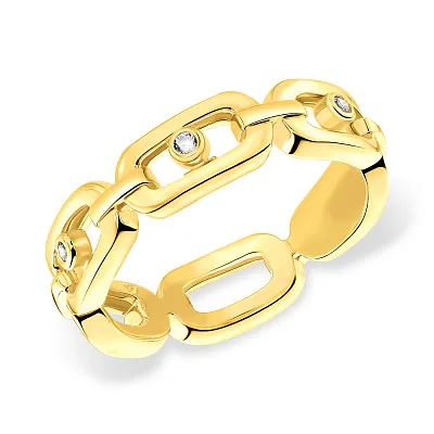 Кольцо из серебра с желтым родированием  (арт. 7501/5605ж)