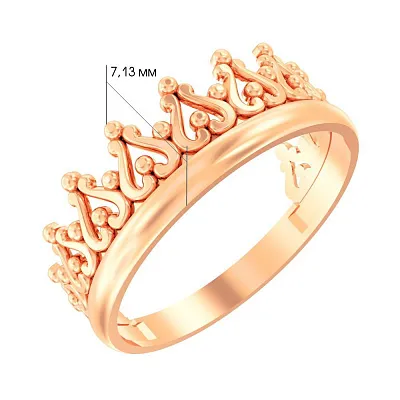 Золотое кольцо «Корона» (арт. 140739)