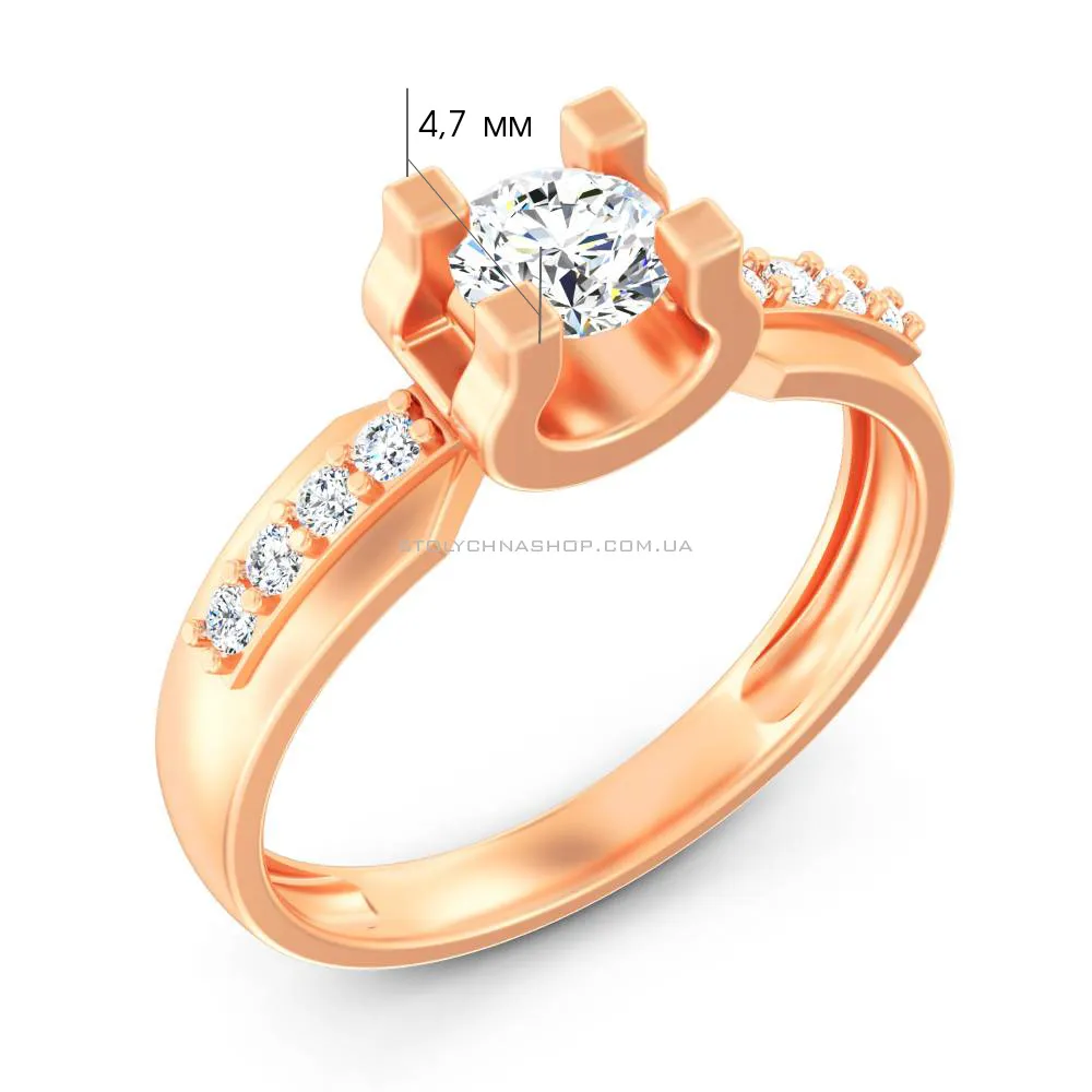 Золотое кольцо с бриллиантами (арт. К011577040) - 3 - цена
