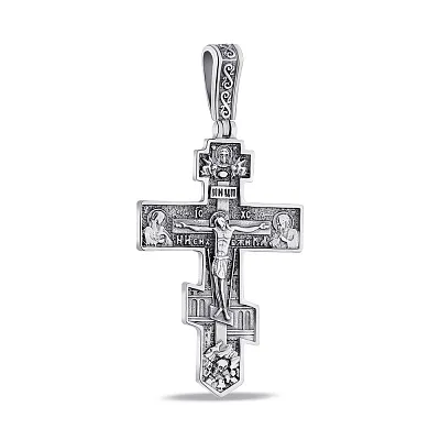 Серебряный крестик с распятием (арт. 7904/R008пю)