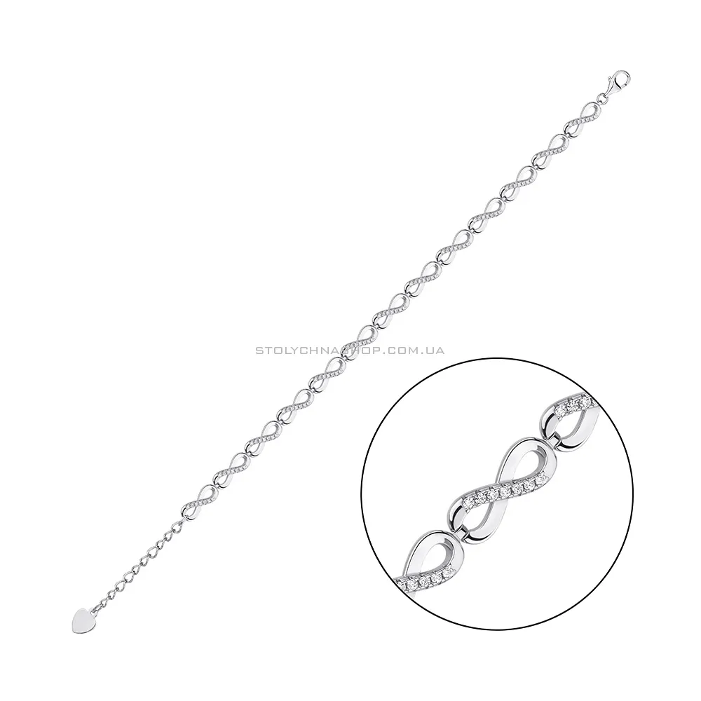 Срібний браслет Нескінченність (арт. 7509/4286) - цена