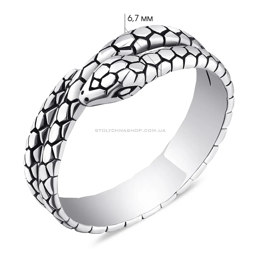 Серебряное кольцо без камней (арт. 7901/6738) - 2 - цена