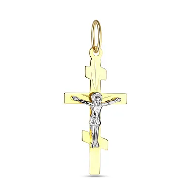 Крест из комбинированного золота (арт. 515100ж)