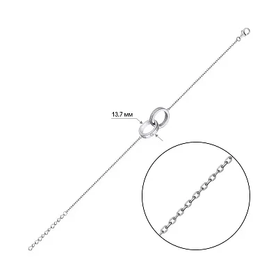 Срібний браслет  (арт. 7509/3722)