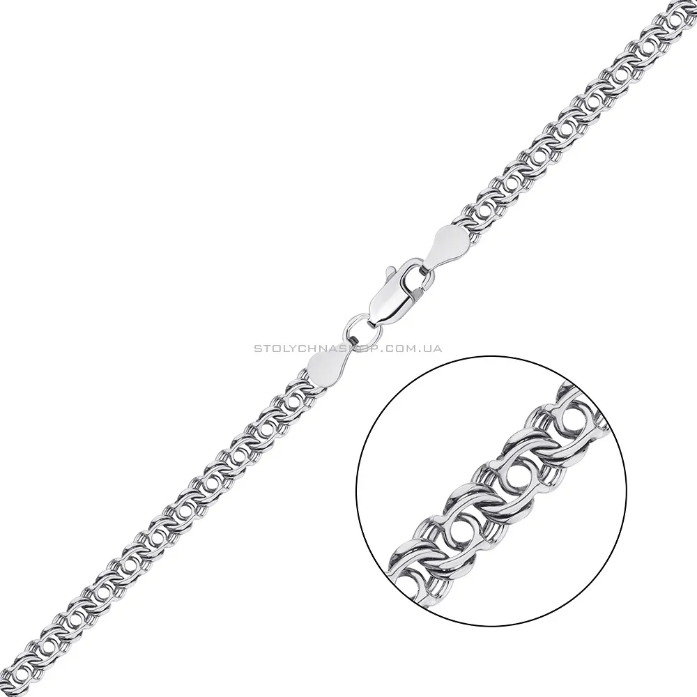 Ланцюжок зі срібла плетіння Козацький бісмарк (арт. 03020525ч) - цена