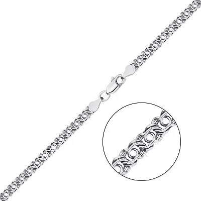 Ланцюжок зі срібла плетіння Козацький бісмарк (арт. 03020525ч)