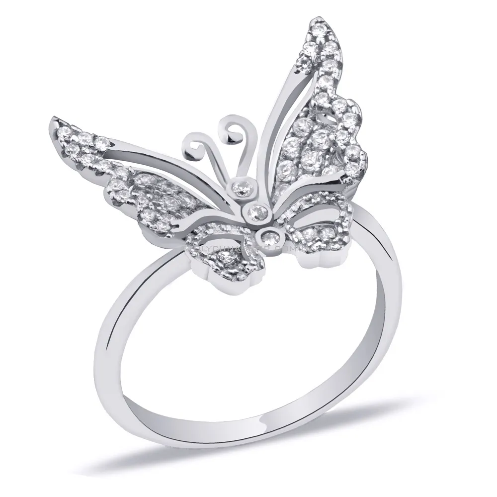 Срібна каблучка "Метелик" з фіанітами  (арт. 05012406) - цена