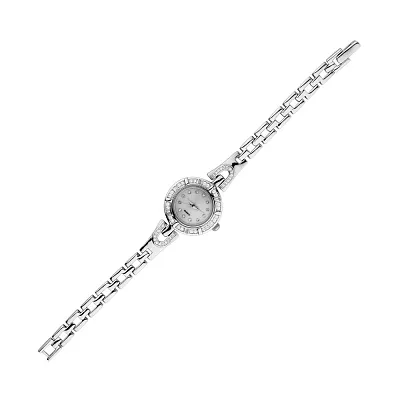 Классические серебряные часы с фианитами  (арт. 7526/279)