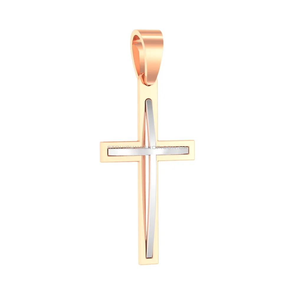 Золотая подвеска-крестик  (арт. 440562)