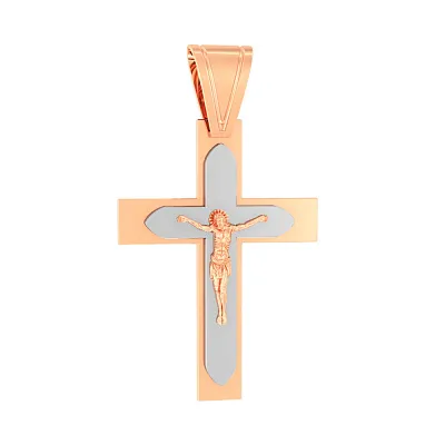 Золотой нательный крестик "Распятие" (арт. 501370кб)
