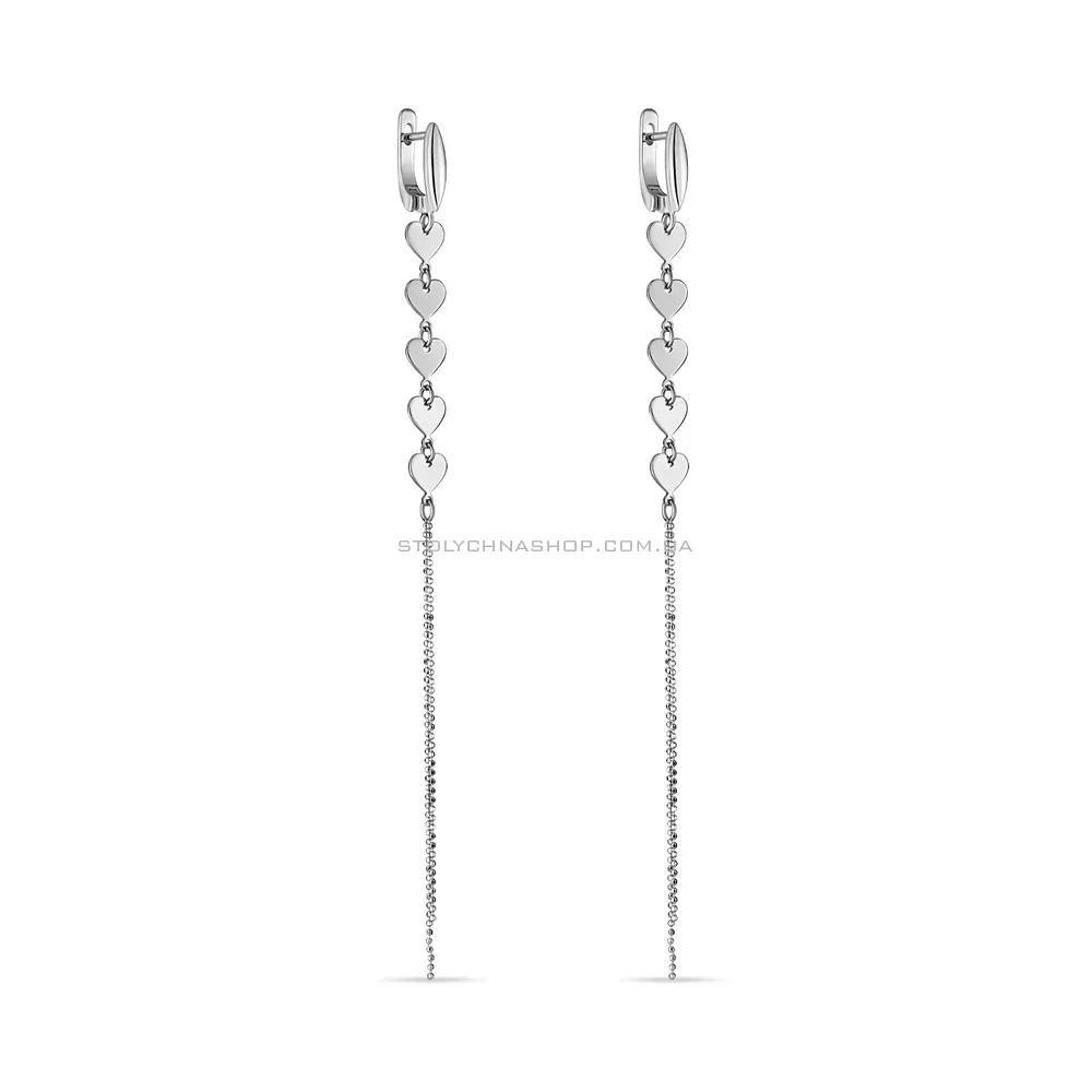 Серебряные сережки Trendy Style с сердечками (арт. 7502/3849)