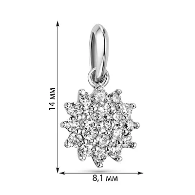 Підвіс з білого золота з розсипом діамантів (арт. 3191504202)