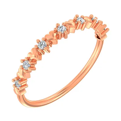 Золотое кольцо с бриллиантами  (арт. К011345010)