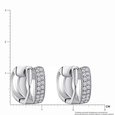 Срібні сережки з фіанітами (арт. 7502/3500)