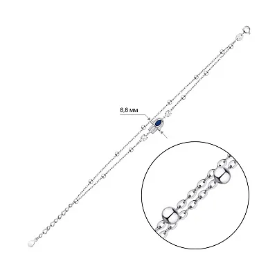 Серебряный браслет Хамса  (арт. 7509/4127ас)