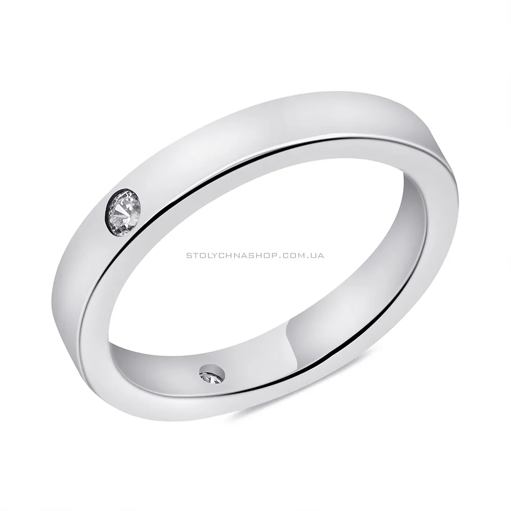 Серебряное кольцо с фианитами  (арт. 7501/4703) - цена