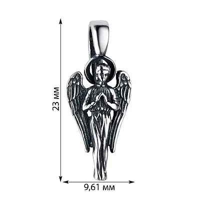 Срібна підвіска «Янгол охоронець» (арт. 7903/3062-ч)