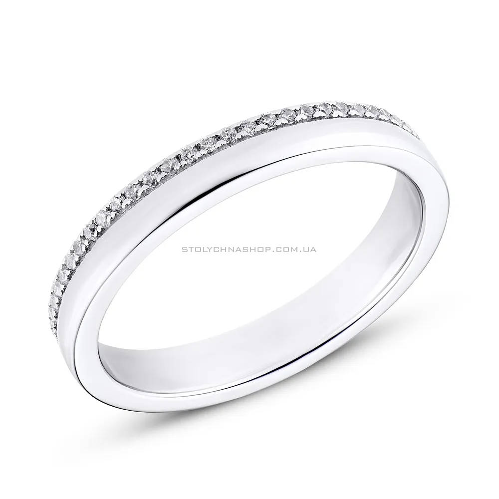 Серебряное кольцо с фианитами (арт. 7501/3928) - цена