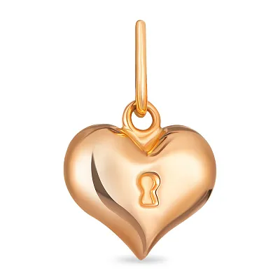 Золотий кулон «Серце»  (арт. 424105)
