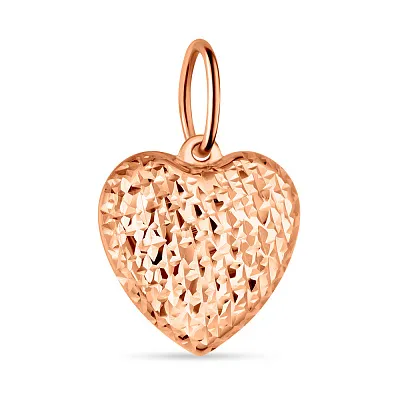 Золотой подвес "Сердце" с алмазной гранью (арт. 424514)