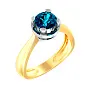 Золотое кольцо с топазом Blue Ocean (арт. 140752Пжл)
