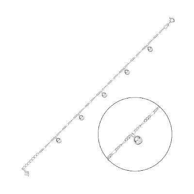 Браслет серебряный на ногу (арт. 7509/2200)
