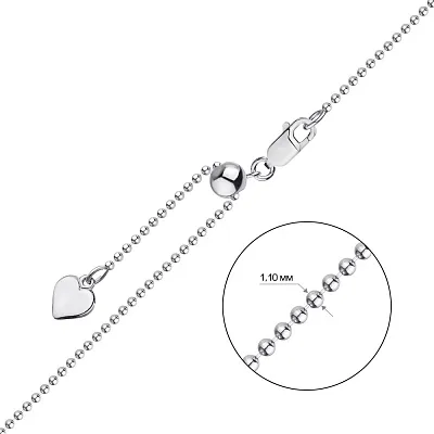 Срібний ланцюжок з регульованою довжиною плетіння Гольф (арт. 0300703з)