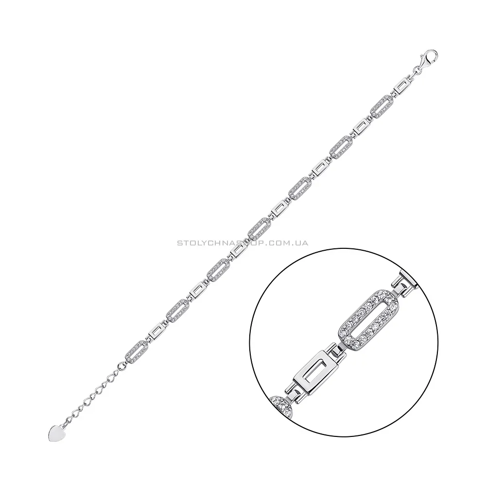 Срібний браслет з фіанітами (арт. 7509/3575) - цена
