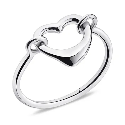 Кольцо серебряное "Сердце" без камней Trendy Style  (арт. 7501/5373)