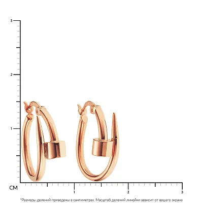 Серьги из красного золота «Гвозди»  (арт. 104996/15)