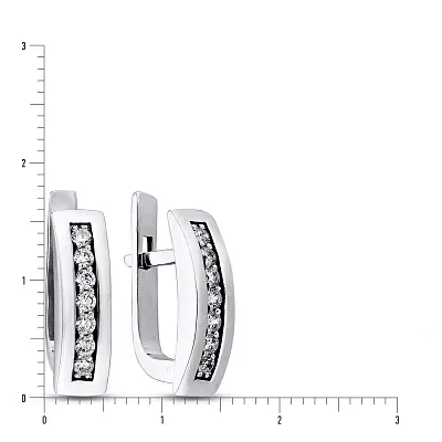 Срібні сережки з фіанітами (арт. 7902/5714-ч)