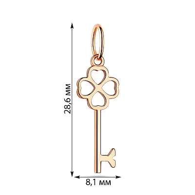 Золотий кулон «Ключик» (арт. 423702)