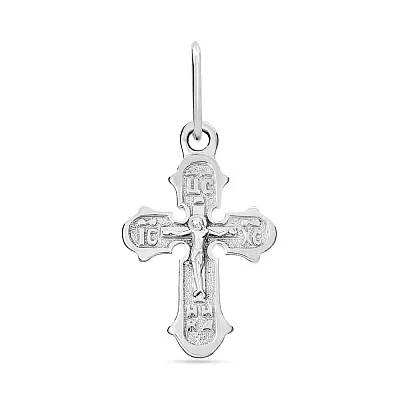 Крестик из белого золота «Распятие Христово» (арт. 501587б)