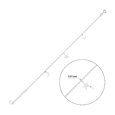 Срібний браслет з підвісками (арт. 7509/2333)