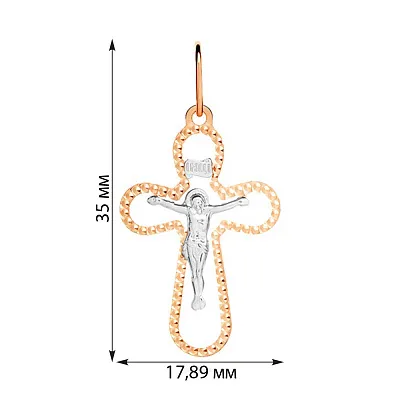 Крестик с распятием из золота (арт. 511221нрши)
