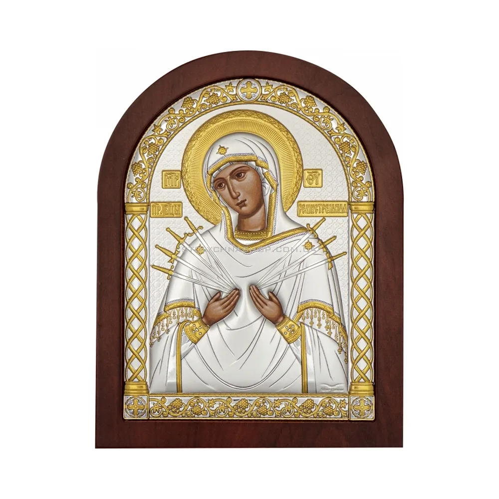 ікона Божа Матір Семистрільна (112х86 мм) (арт. A-2/006G/K) - цена