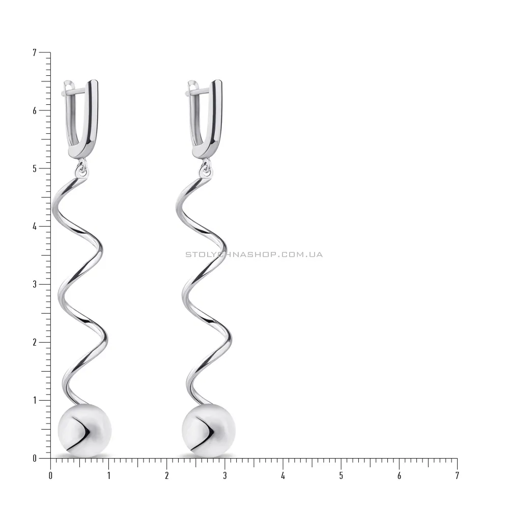 Сережки-підвіски зі срібла Trendy Style (арт. 7502/3845/1) - 2 - цена