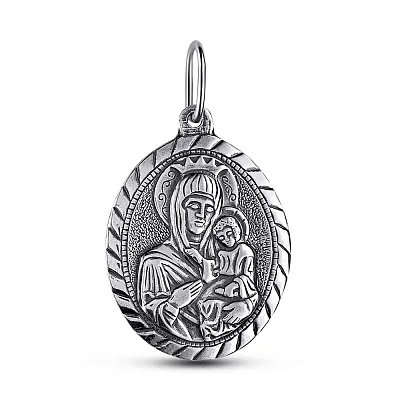 Срібна ладанка іконка "Божа Матір" (арт. 7917/3310-ч)