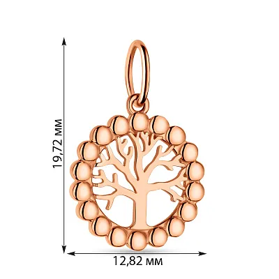 Золотий підвіс &quot;Дерево життя&quot; без каміння (арт. 424464)