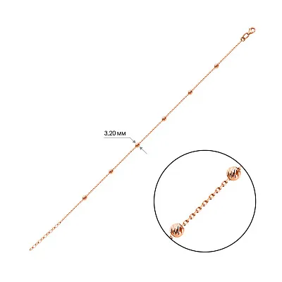 Золотой браслет с шариками (арт. 324494)