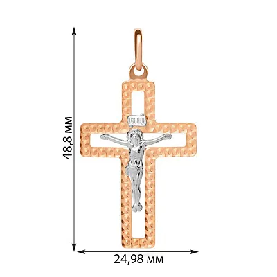 Золотой крестик с распятием  (арт. 511181нрши)