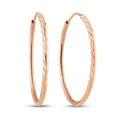 Серьги-кольца из красного золота (арт. 121904/25)