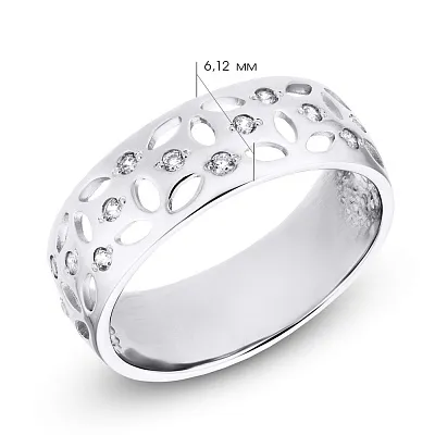 Серебряное кольцо с фианитами (арт. 7501/1278р)