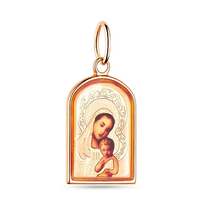 Ладанка з червоного золота "Матір Божа" (арт. 420887)