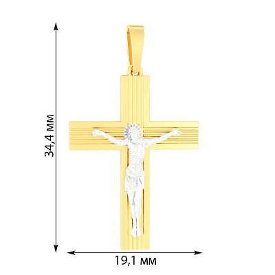 Хрестик з жовтого золота «Спасіння душі» (арт. 501360ж)